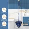 Stainless Steel Microfiber Floor Triangle Cleaning Mop with Removable Washable Cleaning Pad and Integrated Water Spray Mechanism