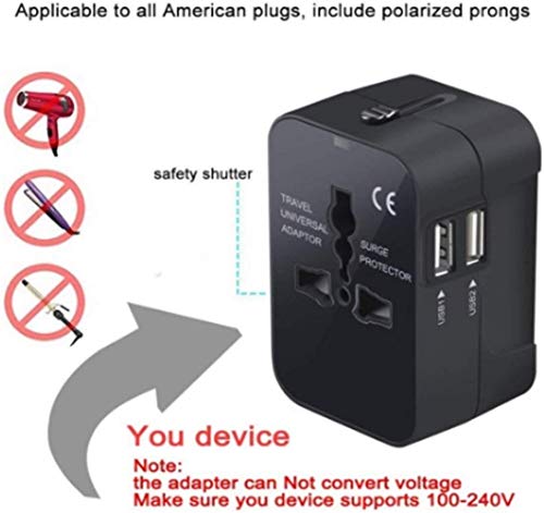 Version 1.0.0 Universal Travel Adapter, International All in One Worldwide Travel Adapter