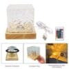 Romantic Ocean Wave Night Light Projector Lamp, 3D Water Wave Effect, LED Projection Lamp for Bedroom Decor