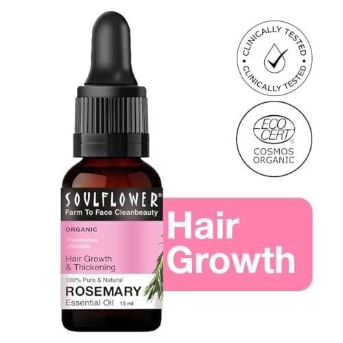 Version 1.0.0 Soulflower Rosemary Essential Oil for Hair Growth, Hair Fall Control and Nourishment, Skin Care