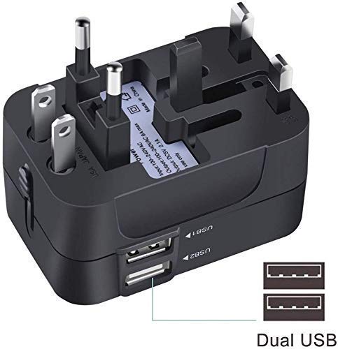 Version 1.0.0 Universal Travel Adapter, International All in One Worldwide Travel Adapter