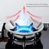 Gas Stove Cover Disk-Windshield Bracket Gas Stove Energy Saving Cover Disk Fire Reflection Windproof Stand  - (Pack of 1)