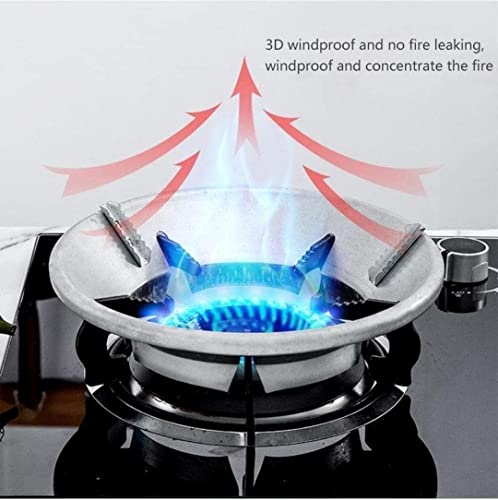 Version 1.0.0 Gas Stove Cover Disk-Windshield Bracket Gas Stove Energy Saving Cover Disk Fire Reflection Windproof Stand - (Pack of 1)