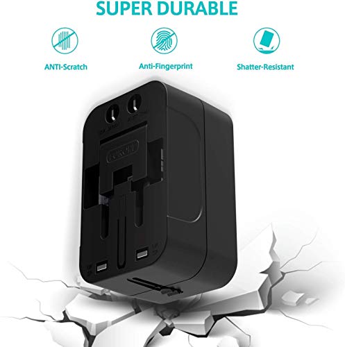 Version 1.0.0 Universal Travel Adapter, International All in One Worldwide Travel Adapter