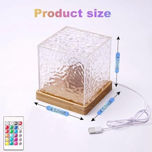 Version 1.0.0 Romantic Ocean Wave Night Light Projector Lamp, 3D Water Wave Effect, LED Projection Lamp for Bedroom Decor