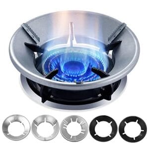 Gas Stove Cover Disk-Windshield Bracket Gas Stove Energy Saving Cover Disk Fire Reflection Windproof Stand  - (Pack of 1)