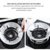 Gas Stove Cover Disk-Windshield Bracket Gas Stove Energy Saving Cover Disk Fire Reflection Windproof Stand  - (Pack of 1)