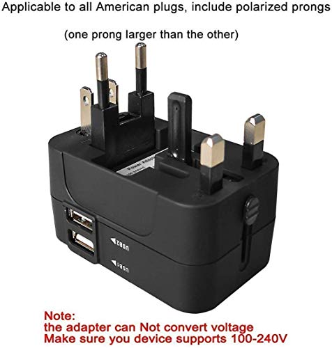 Version 1.0.0 Universal Travel Adapter, International All in One Worldwide Travel Adapter