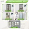 Classic Mosquito Net for Door Fiberglass Magnetic Curtain Auto Closing Insect Screen for All Door Types with Self Adhesive Hook Tape