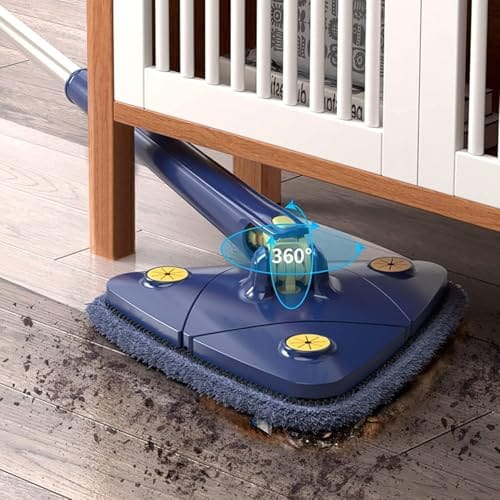 Version 1.0.0 Stainless Steel Microfiber Floor Triangle Cleaning Mop with Removable Washable Cleaning Pad and Integrated Water Spray Mechanism