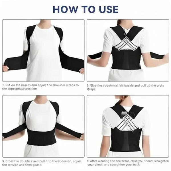 Version 1.0.0 Adjustable Back Posture Corrector or Slouching Relieve Pain Belt