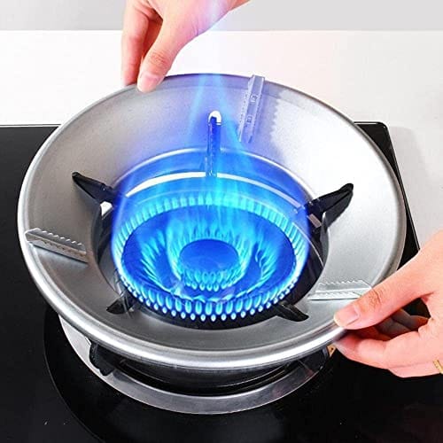 Version 1.0.0 Gas Stove Cover Disk-Windshield Bracket Gas Stove Energy Saving Cover Disk Fire Reflection Windproof Stand - (Pack of 1)
