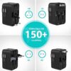 Universal Travel Adapter, International All in One Worldwide Travel Adapter