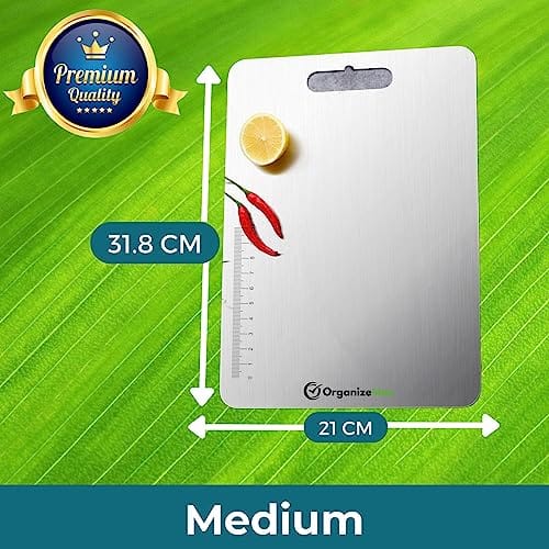 Version 1.0.0 Stainless Steel Chopping Board for Kitchen