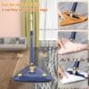 Stainless Steel Microfiber Floor Triangle Cleaning Mop with Removable Washable Cleaning Pad and Integrated Water Spray Mechanism