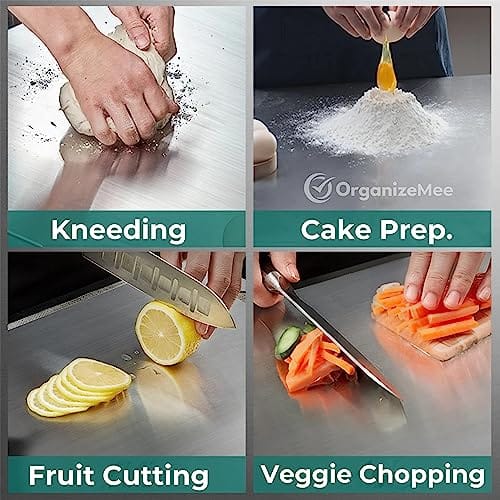 Version 1.0.0 Stainless Steel Chopping Board for Kitchen