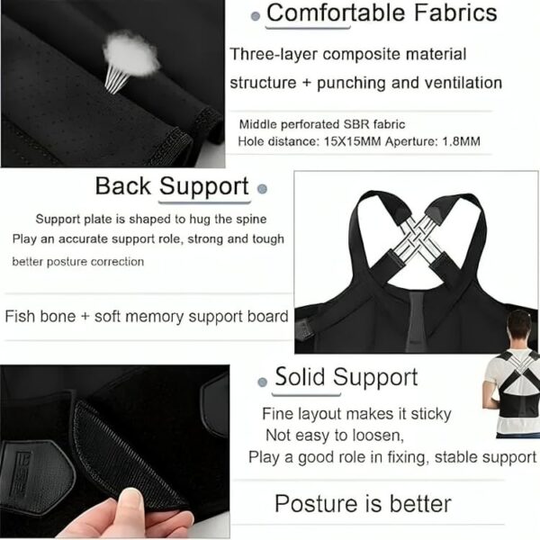 Version 1.0.0 Adjustable Back Posture Corrector or Slouching Relieve Pain Belt
